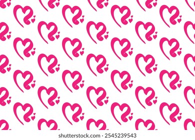 Love seamless pattern background template. Heart seamless pattern background can be used for wrapping paper, wallpaper stickers, social media banners and more.