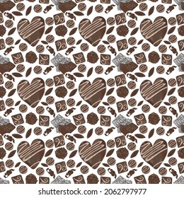 Love Seamless Pattern Design . Vector Illustration.