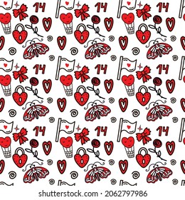 love Seamless Pattern Design. Vector Illustration.