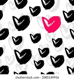 Liebe nahtloses Muster. Funky print mit Herzen