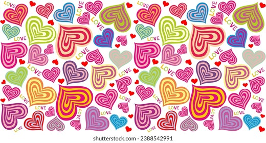 love seamless pattern. Good for textile fabric design, wrapping paper, website wallpapers, textile, wallpaper and apparel. great for Valentine's Day, Mother's Day, vector  illustration
