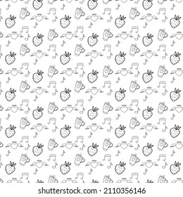 Love seamless pattern. Texture with white handwritten words. Valentines day background. Cute abstract romantic background. Repeat design for decor, prints