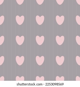 Love seamless patterns with hearts. Modern romantic design for paper, textile, cover, fabric, interior decor and other users.