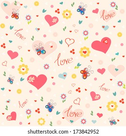 love seamless patterns, vector