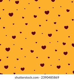 Love seamless repeat pattern. Abstract texture with small hearts. vector of Thanksgiving seamless background. Endless texture for wallpaper, background, wrapping paper. Retro style. Seasonal wallpaper