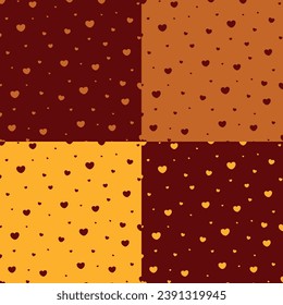 Love seamless repeat pattern. Abstract texture with small hearts. vector of Thanksgiving seamless background. Endless texture for wallpaper, background, wrapping paper. Retro style. Seasonal wallpaper