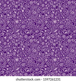 love seamless vector pattern valentine`s day wedding with hearts and flowers