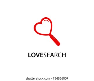 Love Search creative logo template design