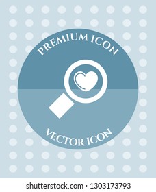 Love Search Icon for Web, Applications, Software & Graphic Designs.