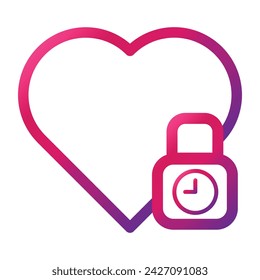 icono de estilo de degradado de seguridad