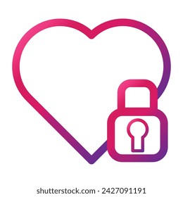 icono de estilo de degradado de seguridad