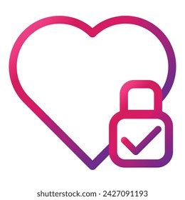 icono de estilo de degradado de seguridad
