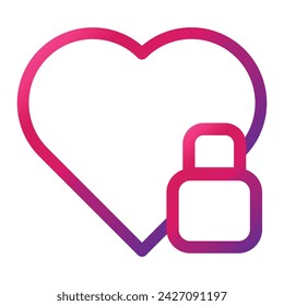 love security gradient style icon