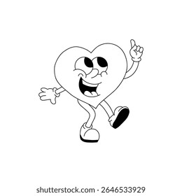 love see up character vector lineart