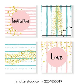 Love Sequins. Mint Festive Brochure. Rose Offer. Scrapbook Magazine Set. Golden Polka Illustration. Stripe Dream Flyer. Turquoise Marriage Design. Pink Love Sequins