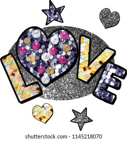 love sequins slogan