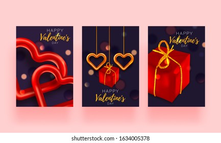 Love set heart Valentines. Romantic day backround poster to promotion. Special template to love story. Romantic banner.