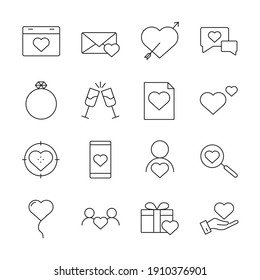 love set icon, isolated love set sign icon, vector illustration