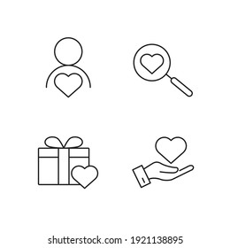 love set icon, isolated love set sign icon, vector illustration