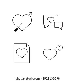 love set icon, isolated love set sign icon, vector illustration