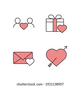 love set icon, isolated love set sign icon, vector illustration