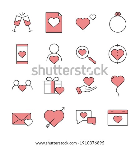 love set icon, isolated love set sign icon, vector illustration