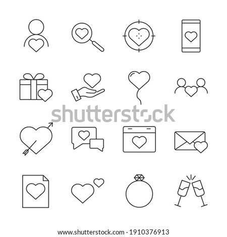 love set icon, isolated love set sign icon, vector illustration