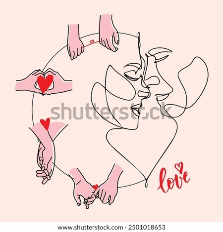 Love, set of Two hands holding together, Different gestures,love relationship concept,