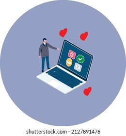 Love Setting Isolated Vector Illustration which can be easily Download