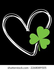 Love Shamrock SVG, Retro svg, St Patrick's Day SVG, St. Patrick's Day, Shirt Print Template, Shenanigans Irish Shirt, 17 march, 4 leaf clover