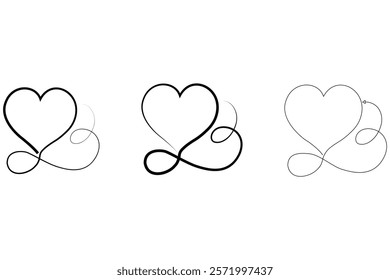 : Love shape ,A Romantic Vector ,Dynamic heart feeling,love bonds, silhouette of blank heart, Romantic heartshape  , Relation of heart, Everlasting beating heart,