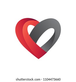 Love Shape Abstract Logo Template