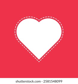 Love shape with dots border design vector illustration