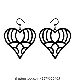 Love shape earring laser cut