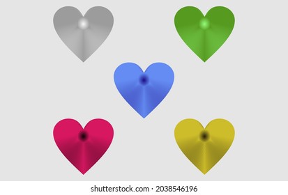 love shape with elegant color gradation