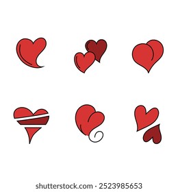 Love shape icon stock vector