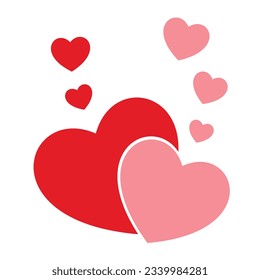 Forma de amor aislada en el fondo blanco. Símbolo de signo de San Valentín. icono de amor
