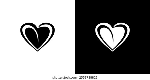 love shape logo very simple logo