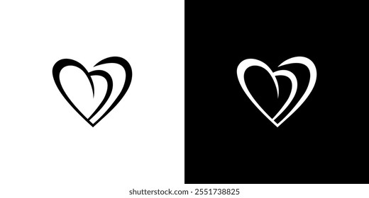 love shape logo very simple logo