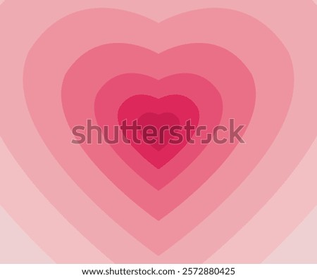 love shape one by one blanding colour background ,happy valentines day.
