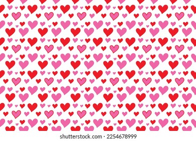Diseño de patrones de formas de amor. Diseño del patrón de San Valentín.
Diseño de patrón sin foco de San Valentín.