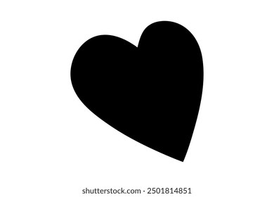 Love shape silhouette art of heart shape outline vector art