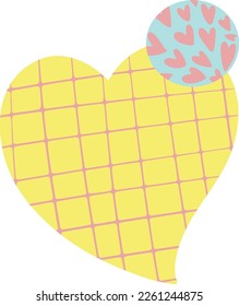 Love shape sticky note illustration