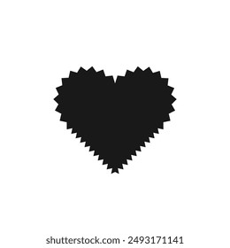 love shape symbol vector isolated on white