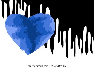 Love shape theme abstract background, bright blue color, easy to edit vector style
