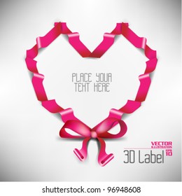 love shape three dimensional frame design
