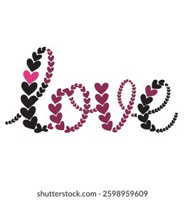 love shape  typography t-shirt design