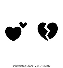 Amar el arte vectorial de formas, iconos y gráficos