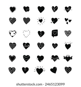 love shape vector collection isolated background