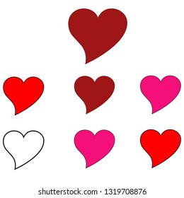 Love Shape Vector Heart Stock Vector (Royalty Free) 1319708876